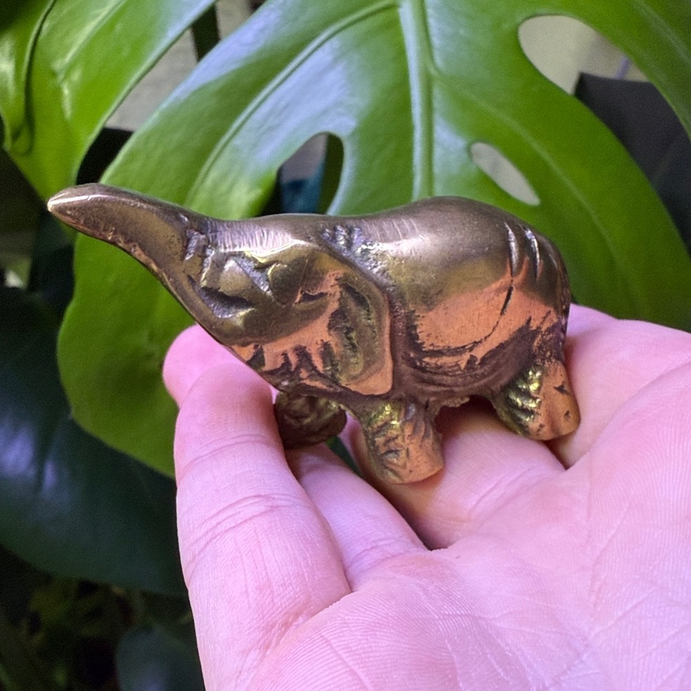 Vintage Brass Elephant Figurine